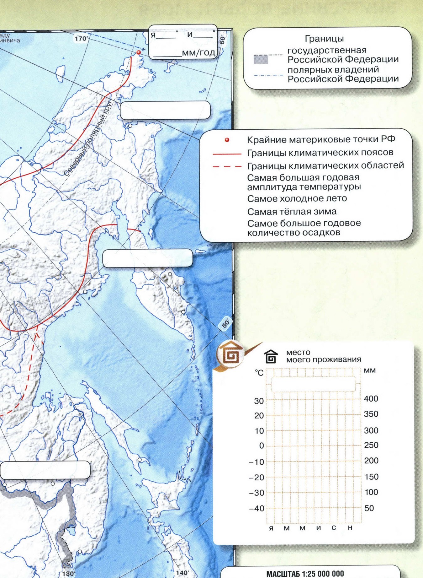 Климат России Атлас 8 класс контурные карты география Сферы