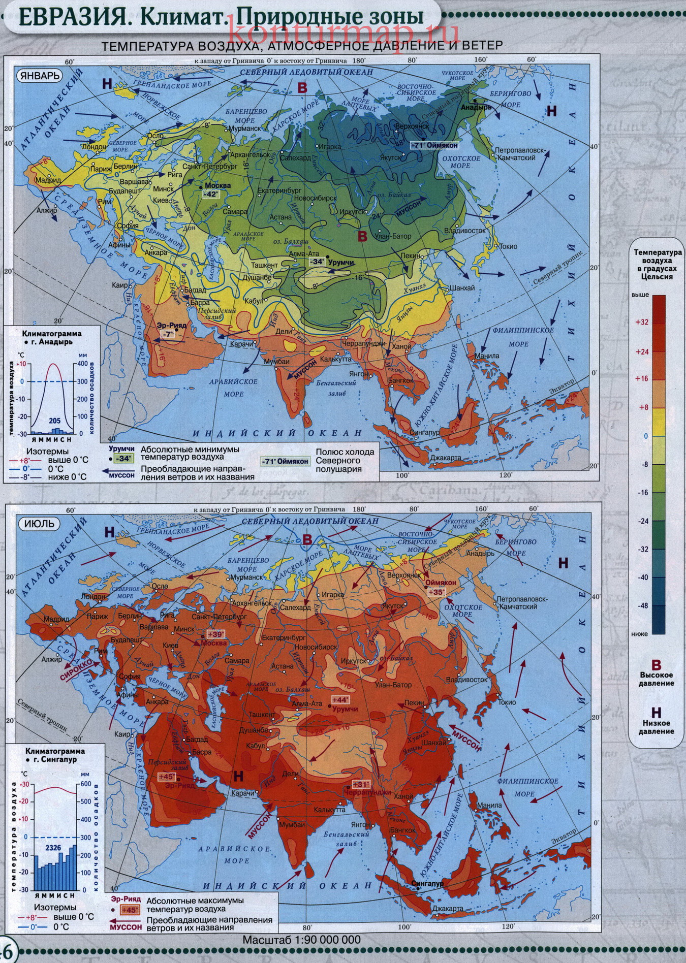 Средняя температура евразии. Климатическая карта Евразии. Карта Евразии климатическая карта крупная. Карта природных зон Евразии. Карта климатических зон Евразии.
