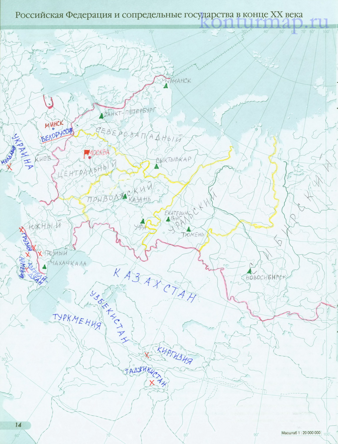 Контурная карта российская империя на рубеже 18 19 веков